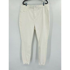 Good American Good Legs High Rise Stretch Denim Jeans White Women's Plus Size 20